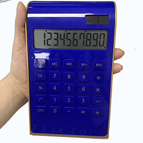Calculatrice de bureau bleue 10 chiffres pour simplifier la comptabilité de maison