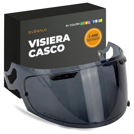 Everalo Visiera Compatibile con Arai Chaser X - Rx7v - Rx7x - Quantic - Quantum X - Concept X - Concept Xe - Renegade V - Profile V - Qv Pro - Vas V (Dark Fume')