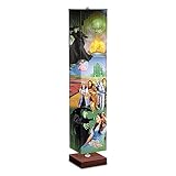The Bradford Exchange The Wizard of OZ 5-Foot Tall Floor Lamp with Convenient Floor Switch Featuring Colorful Artwork from The Classic Film On All Four Sides
