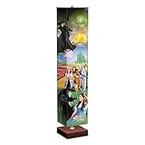 The Wizard of OZ 5-Foot Tall Floor Lamp with Convenient Floor Switch Featuring Colorful Artwork from The Classic Film On All Four Sides