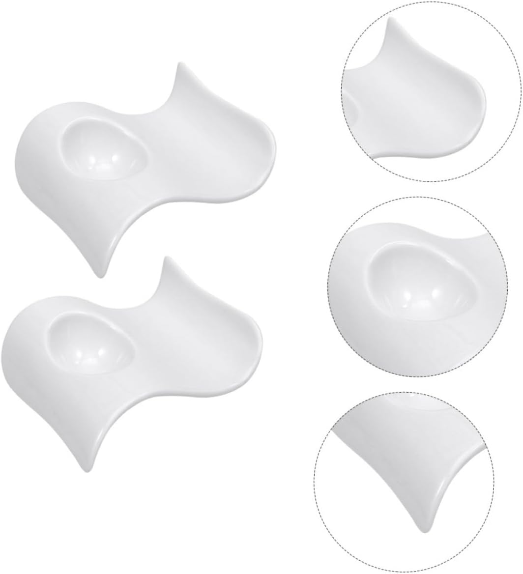6 Pcs Ceramic Egg Cups Practical Egg Holders for Breakfast Smooth Finish Easy to Clean for Kitchen and Refrigerator Use Sturdy and Reusable