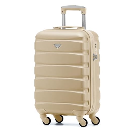 Flight Knight Bagage Cabine Leger a 4 Roues en ABS Approuve par Plus De 30 Compagnies Aeriennes, Dont Air France, easyJet et Wizz 55x35x20cm - Serrure TSA