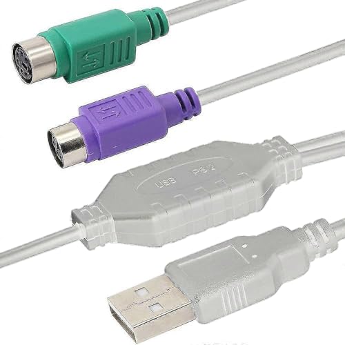 Ya en mundofriki.es: TECHZOCO Cable conversor PS2 a USB, Adaptador de USB a Cable del Teclado y el ratón, Conmutador KVM, convertidor para Teclado y ratón, Compatible con Windows y Linux, 15 cm, Gris