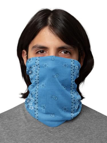 Image of Motique Accessories Paisley Bandana Neck Gaiter Tube Headwear Motorcycle Face Scarf