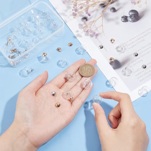 25pcs Clear Glass Globe Bottle DIY Pendant Charms