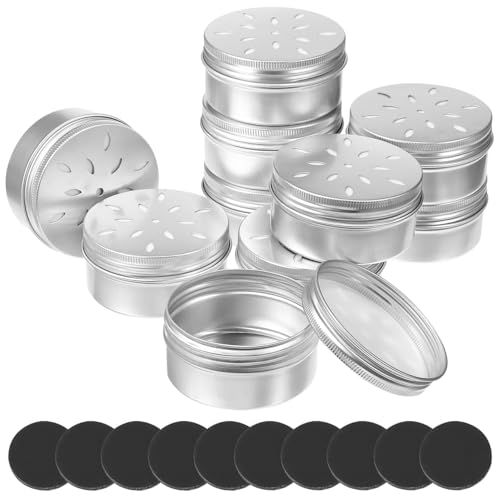 BESPORTBLE Hundetraining Zubehör 10 Duftdosen Mit Deckel Und 10 Weichmagnetische Klebestreifen Für Nasenarbeit Hund 2.7X2.7X1.4 Zoll Geruchsbox Magnetische Trainingsbox