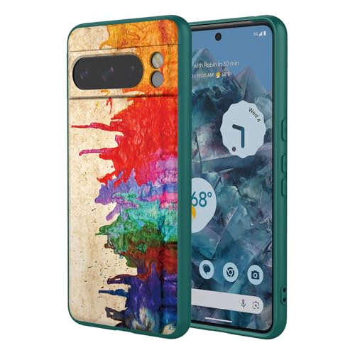 Coque artistique Google 8 Pro haut de gamme silicone liquide et suédine