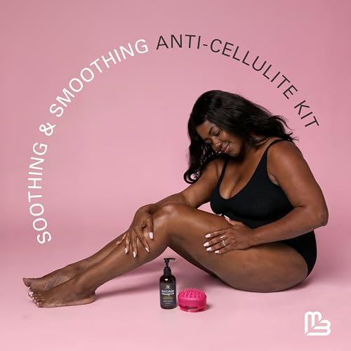 Image of Anti Cellulite Massage Oil and Silicone Body Brush - Collagen and Stem Cell Skin Tightening Formula for Smoothing and Firming, 8 fl oz by M3