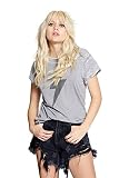 RECYCLED KARMA Women AC/DC Bolt Tee Steel Grey Medium