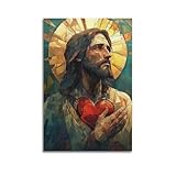 vitraux sacre coeur Avantages du matériau : nous sommes spécialisés dans la production d'affiches sur toile, et la qualité supérieure est notre priorité. Par rapport aux affiches en papier traditionnelles, la toile offre non seulement une qualité supérieure, mais prolonge également considérablement sa durée de vie, assurant qu'elle reste en excellent état même après une exposition à long terme.