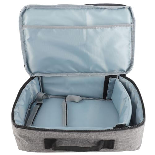 Funda de viaje para proyector Qinlorgo, bolsa de almacenamiento con bolsillo interior para ajuste seguro, nailon resistente para la mayoría de los proyectores y accesorios, 13,6 x 7,9 x 4 pulgadas miniatura 6