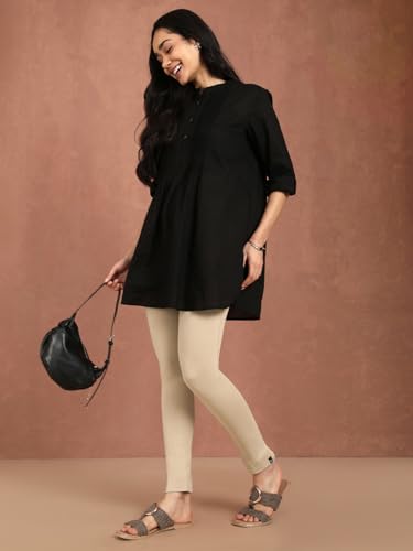 Image of TWIN BIRDS Women Cotton Blend Kurti Pants | Sleek Ethnic Daily Trousers
