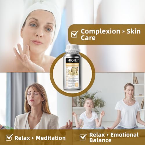 Image of HIQILI Frankincense Essential Oil Large Capacity for Body Massage | Skin Care and Aromatherapy.Suitable for Hotel, DIY Studio, Beauty Salon,SPA, Sauna, Bath Center - 500mL / 16 fl oz