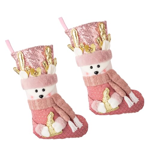 Chaussettes de Noël à paillettes pour une décoration de cheminée chaleureuse - 2