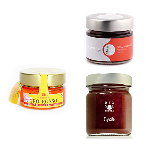 Cheese Tasting Set: Merry de miel y azafrán, mermelada de cebolla extra, jalea de vino Marsala GU