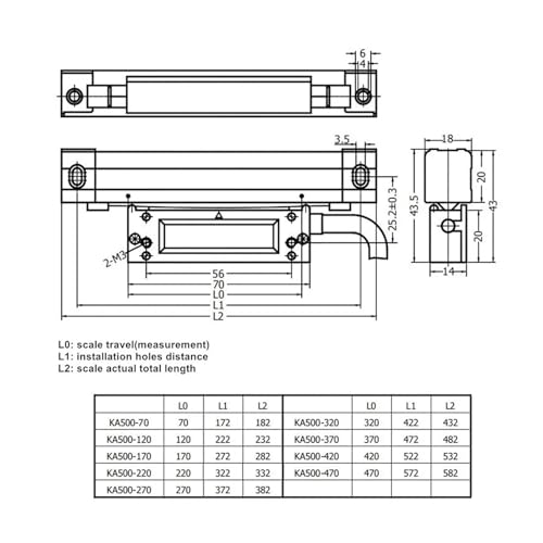 SDS6-3V Medidor Digital de 3 Ejes con Riel Óptico KA-500 miniatura 3