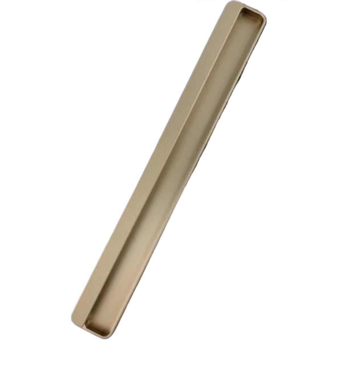 ATEUXOL Recessed Door Handles Simple Embedded Wardrobe, Handle Cabinet Sliding Hidden Folding(Gold 400mm)