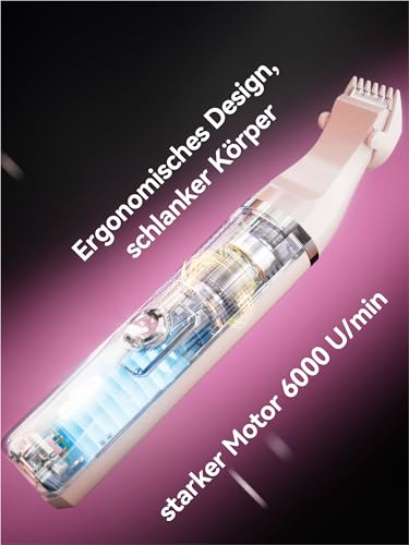 Unibono Multifunktionales Damenrasierer Elektrisch Set, Intimrasierer für frauen arme, Beine, Bikinizone, elektrorasierer damen nass und trocken, USB-C wiederaufladbar mit Aufbewahrungstasche – Bild 5