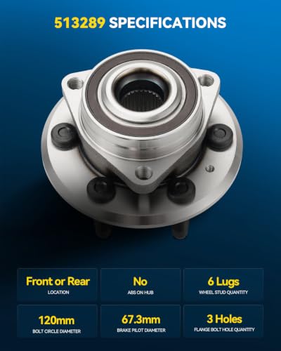 Image of PHILTOP 513289 x1 Front /Rear Wheel Bearing Hub Assembly for Cadillac SRX