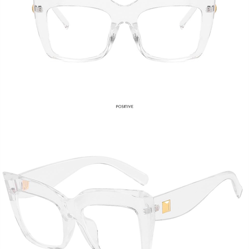 Duże okulary dla kobiet mężczyzn Retro okulary z przezroczystymi szkłami Modne oprawki do okularów na imprezę