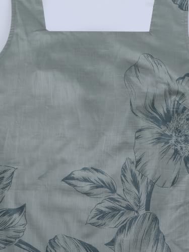 Image of Women's Printed Midi Dress, Square Neck, Sleeveless, A-Line Fit, Casual Summer Wear