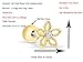 ONDAISY 14k Gold Plated Simulated Diamond Cz Jasmin Daisy Leaf Flower Ear Studs Post Ball Earring Piercing for Women