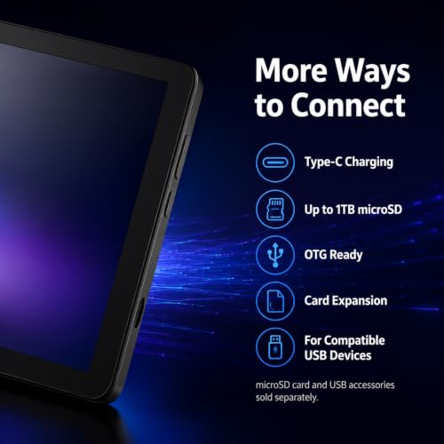 Image of Android 16 Tablet 10.1 Inch with 36GB RAM and 256GB ROM, 1TB Expandable, Octa-Core, WIFI 6, BT5.4, IPS HD Touchscreen, 6000mAh Battery, Tablet for Online Studying, Streaming and Family Entertainment