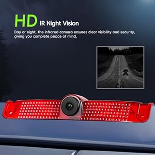 Back Up Rear View Camera for Chevrolet Chevy Express Van/GMC Savana Van 2003-2017 Parking Assist Reverse Camera AHD/CVBS Night Vision Wide Angle Waterproof Brake Light Roof Mount Cam