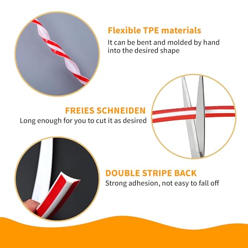 Flexible Zierleisten Selbstklebend für Decken und Wände, TPE Dreieck Zierleiste, Ideal für Küchenarbeitsplatten, Fliesenkanten und Schrankkanten, Hitzebeständig und Wasserfest (3M, 12mm*9mm, Mehrzweck