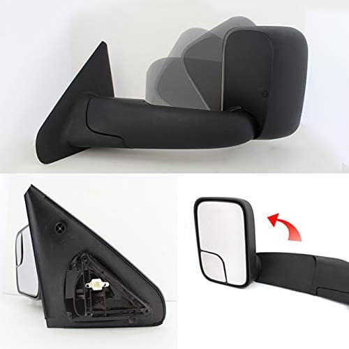 AKKON - For 02-08 Dodge Ram Pickup Truck Extendable Towing Manual Mirrors Passenger Right Side Replacement