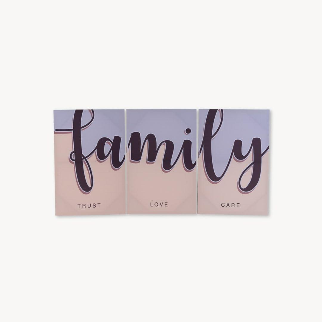 OC Home Famille Printed Canvas Set Of 3Pcs 40.00x60.00x2.50 Cm Multicolor