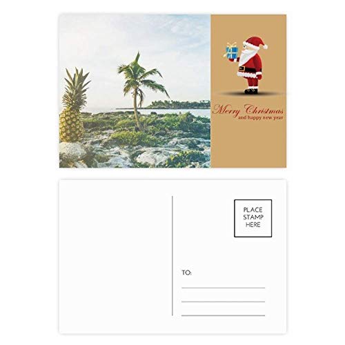 Cartes postales ananas Ocean Sand Beach pour correspondance et décoration créative - Lot de 20