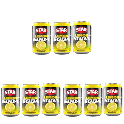 Image of Star Lemon Salted Soda - Refreshing Carbonated Soft Drink with Tangy & Salty Twist, 300ml Can (Pack Of 9)