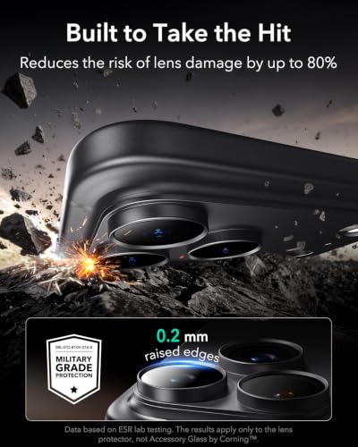 Image of ESR for iPhone 18 Pro Camera Lens Protector, 1 Pack, Black