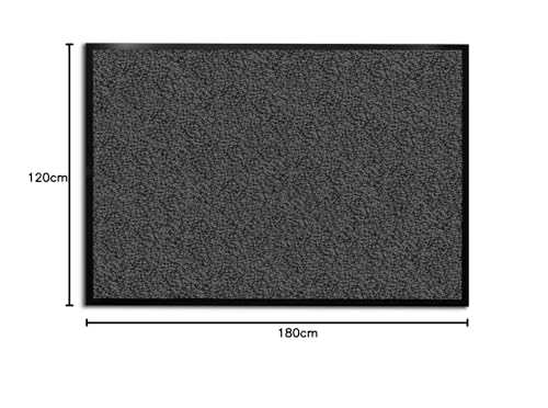 etm Dirt Trapper Door Mat Entrance Mat SKY (Anthracite/Mottled, 120 x 180 cm) Indoor & Outdoor Doormat, Washable Front Door Mat Non-Slip Backing Super Absorbent Floor Mat Entrance Rug Barrier Mat