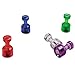 OIC 92515 Push Pin Magnets, Assorted Translucent, 3/4" x 3/8", 10 per Pack