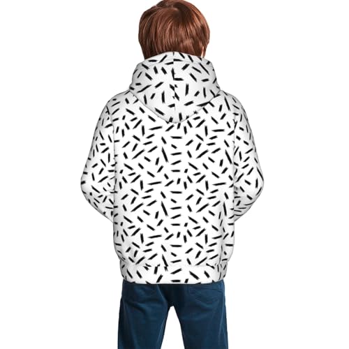 Strokes Texture Kid Hoodies Boys Sweatshirts Girls Pullover with Pocket4