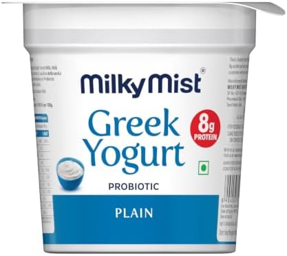Milky Mist Greek Yogurt | 7 g Protein | 100% Natural | Low Fat | Probiotic-Rich | Creamy & Delicious | 100 g