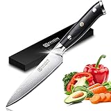 Lebenslange Garantie: PAUDIN bietet 100% ZUFRIEDENHEITSSERVICE ODER RÜCKGARANTIEN. Bitte zögern Sie nicht, uns per E-Mail zu kontaktieren, wenn Sie während des Gebrauchs auf Probleme stoßen. Details geben hervorragende Qualität. Dieses Damaszenermesser ist ein unverzichtbares Muss in Ihrer Küche.