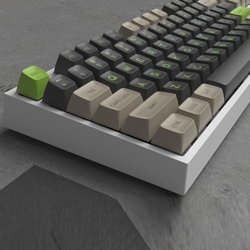 Image of Guffercty kred SA Profile PBT Keycaps,172 Set Double Shot Durable Keycaps for Custom Mechanical Keyboard Mod Fit 60% 100% Layout for Gamers Typists (Green Screen)