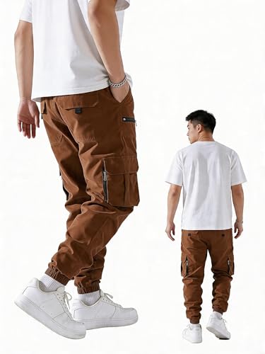 Image of Lymio Cargo for Men | Cotton Cargo Pant | Drawstring Waist Pant (Also Available in Plus Sizes) (34-37)