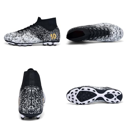 Men's Fashion Lace Up High Top Cleats Spike Soccer Football Shoes Non-Slip Breathable Outdoor Firmly Ground Athletic Baseball Lacrosse Rugby Combat Boots2