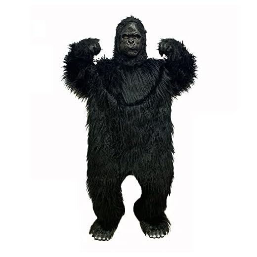 EraSpooky Disfraz de gorila para adultos, disfraz realista de chimpancés feroces, trajes de cosplay