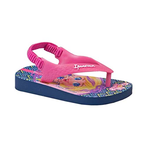 Chinelo de Dedo POLLY E MAX STEEL BABY Ipanema Baby, bebê-meninas, Azul/Rosa, 20/21