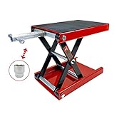 Donext 1200 LB Motorcycle Lift Scissor Jack Wide Deck Hoist Stand Maintenance Bikes ATVs Garage Repair Stands Lift Jack