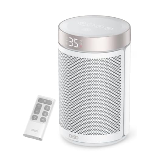Dreo Calefactor Eléctrico 1500W Silencioso y de Bajo Consumo, Estufa Cerámica Portátil con Termostato, 3 Modos, Temporizador 12H, Protección Contra Sobrecalentamiento y Vuelco, Blanco