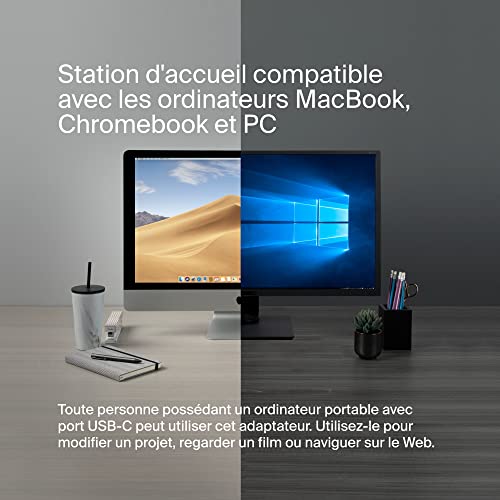 Hub USB-C Belkin adaptateur multiport avec lecteur carte SD micro SD