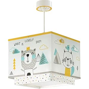 Dalber kinderlampe Pendelleuchte Hängelampe Hello Little Tiere Bären, 24 x 24 x 21 cm