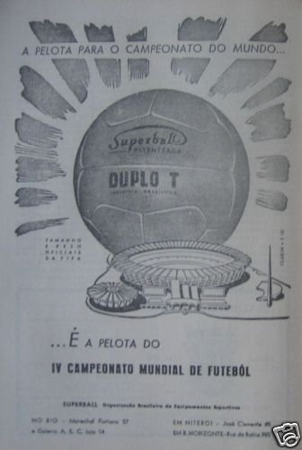 Balon Oficial Futbol del Mundial DE Brasil 1950. Modelo Super Duplo T.