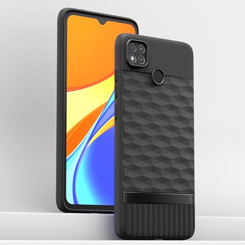 Image of Outlouders Back Cover for Poco C31, Mi Redmi 10A / 10A Sport, Redmi 9 / Redmi 9 Activ / 9C | TPU Soft Surface | Full Camera Protection | Flexible and Stockproof Back Case (Black)